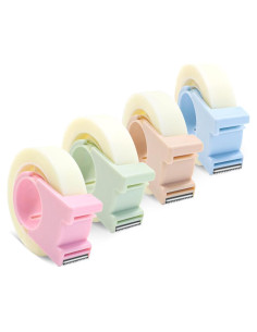 Paquete de 4 Cintas Invisibles BangBoom 12mm x 18m con Dispensador