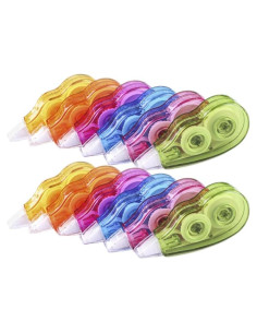 Set de Cinta Correctora Operitacx 12 Piezas 72 Metros Colores
