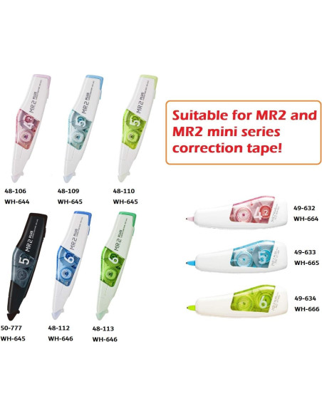 Corrector de Cinta Roller Plus MR2 5mm x 6m con 3 Recargas