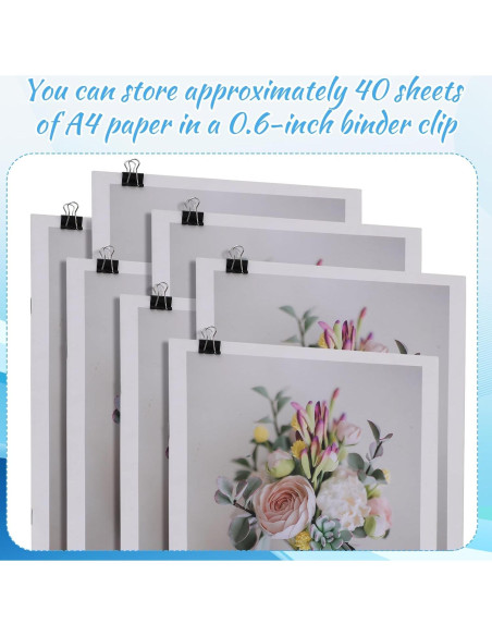 Jetec Clips de Carpeta Negros 500 Piezas 15x26mm Metálicos Jetec Clips de Carpeta Negros 500 Piezas 15x26mm Metálicos