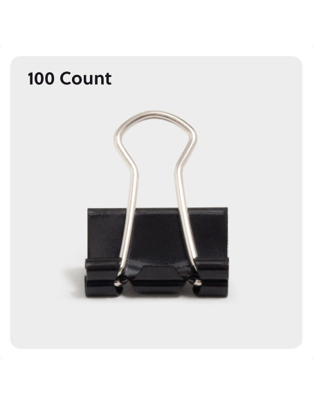 Clips de Carpeta Mini U Brands 1.6 cm Ancho 100 Unidades