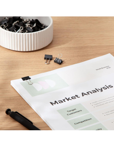 Clips de Carpeta Mini U Brands 1.6 cm Ancho 100 Unidades