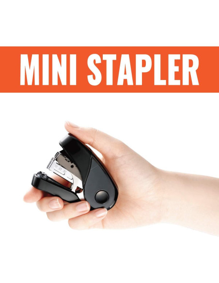 Mini Grapadora Plana MAX HD10FL3BK Ergonomica Negra