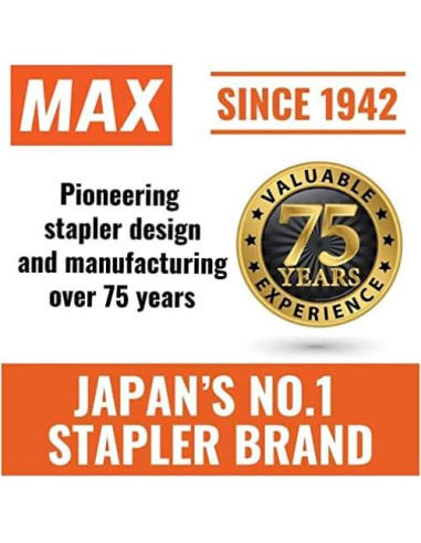 Mini Grapadora Plana MAX HD10FL3BK Ergonomica Negra