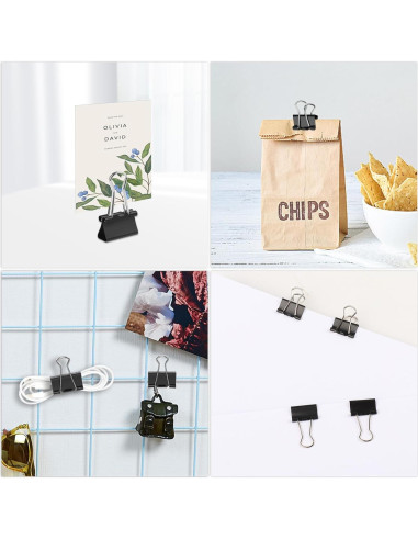 Clips de Carpeta Mini Ufmarine 240 Pcs 15mm Acero Templado