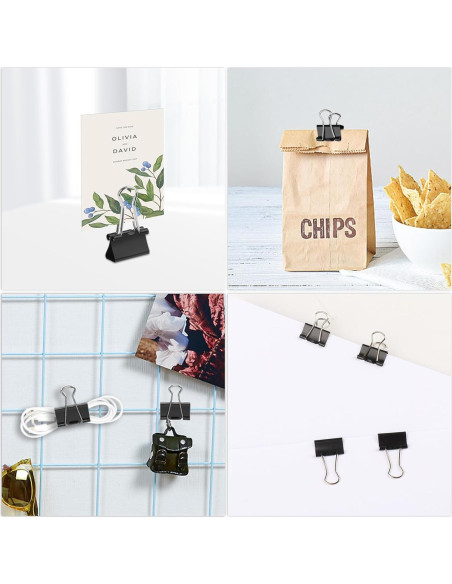 Clips de Carpeta Mini Ufmarine 240 Pcs 15mm Acero Templado Clips de Carpeta Mini Ufmarine 240 Pcs 15mm Acero Templado