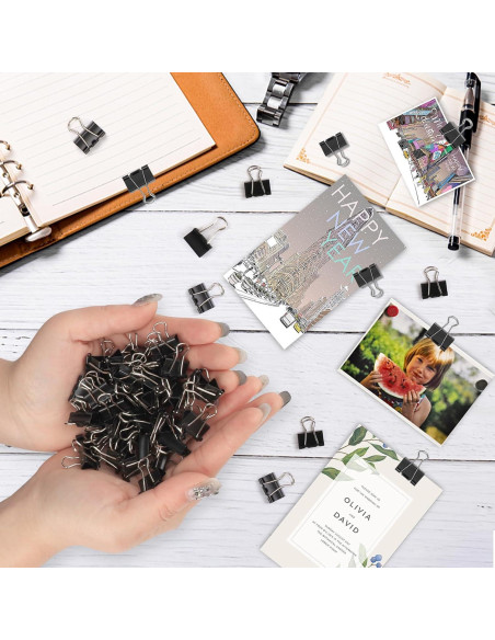 Clips de Carpeta Mini Ufmarine 240 Pcs 15mm Acero Templado Clips de Carpeta Mini Ufmarine 240 Pcs 15mm Acero Templado
