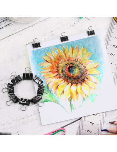 Clips de Carpeta Mini Ufmarine 240 Pcs 15mm Acero Templado