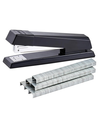 Grapadora de Oficina Bostitch 3713 Sin Atascos Negra 25 Hojas