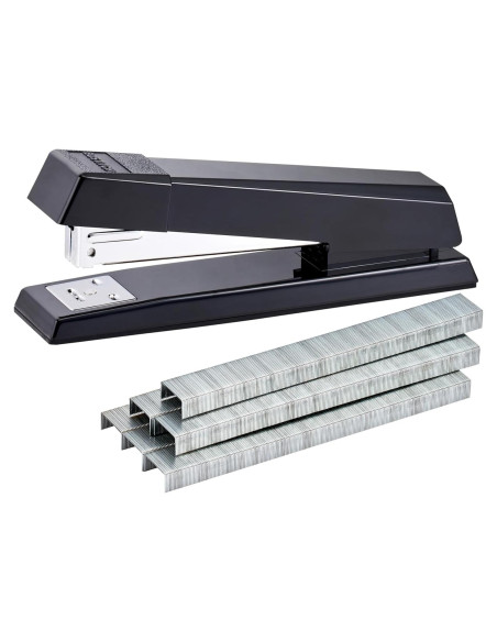 Grapadora de Oficina Bostitch 3713 Sin Atascos Negra 25 Hojas