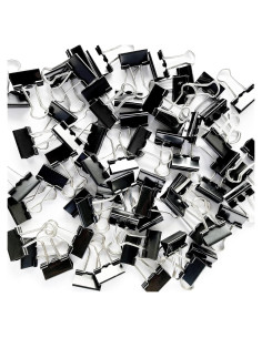 96 Mini Clips de Encuadernación DSTELIN 1.9 cm Negros