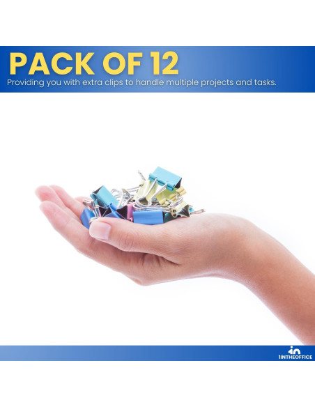 Clips de Carpeta Grandes 1EnLaOficina 2" (5.08 cm) - 12 Piezas Clips de Carpeta Grandes 1EnLaOficina 2" (5.08 cm) - 12 Piezas