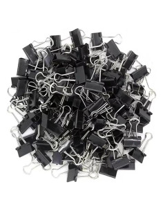 Paquete de 300 Mini Clips de Carpeta Ymkf Sqqr 15mm Negros