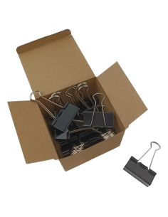 Clip de Carpeta Extra Grande DSTELIN 51mm Negro - Paquete 15