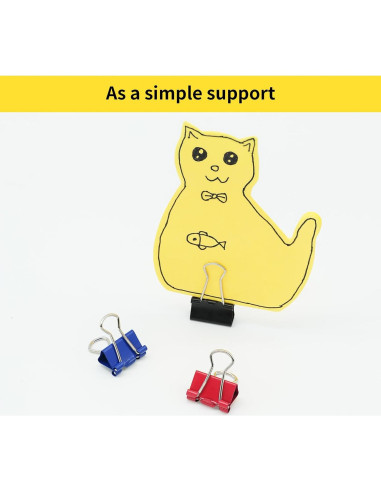 36 Clips de Carpeta de Colores Ykimok 15mm - Oficina y Manualidades