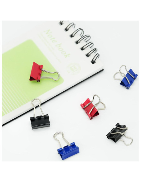 36 Clips de Carpeta de Colores Ykimok 15mm - Oficina y Manualidades