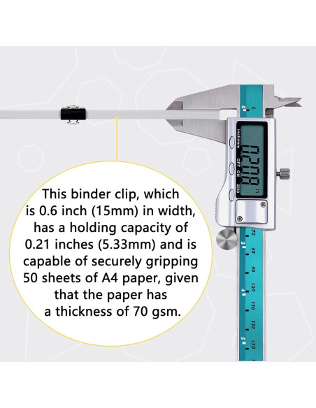 36 Clips de Carpeta de Colores Ykimok 15mm - Oficina y Manualidades