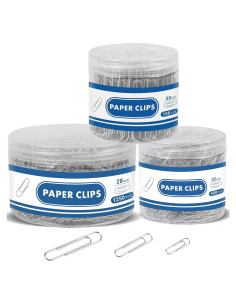 1800 Clips de Papel BainGesk Variados 50mm, 33mm, 28mm Duraderos