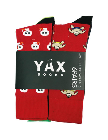 Calcetines Coloridos Yax Socks para Hombres Talla Única