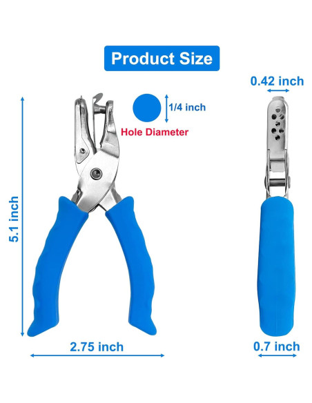 Perforadora de Papel MECHEER 1 Orificio 6.35 mm Azul Perforadora de Papel MECHEER 1 Orificio 6.35 mm Azul