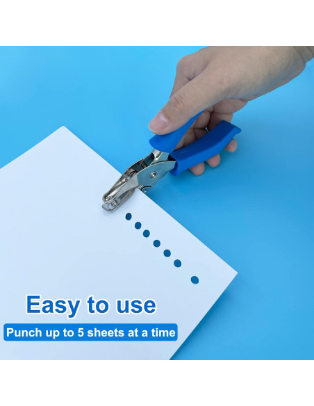 Perforadora de Papel MECHEER 1 Orificio 6.35 mm Azul Perforadora de Papel MECHEER 1 Orificio 6.35 mm Azul