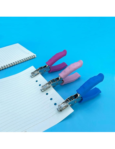 Perforadora de Papel MECHEER 1 Orificio 6.35 mm Azul