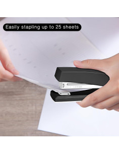 Engrapadora Muxdilu 25 Hojas Metal Negra con 1000 Grapas 2