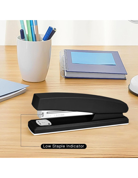 Engrapadora Muxdilu 25 Hojas Metal Negra con 1000 Grapas