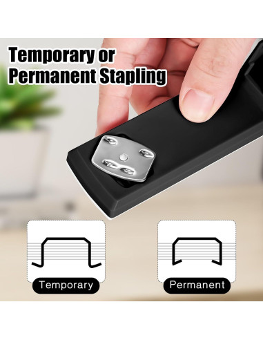 Engrapadora Muxdilu 25 Hojas Metal Negra con 1000 Grapas