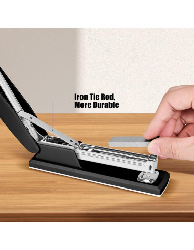 Engrapadora Muxdilu 25 Hojas Metal Negra con 1000 Grapas