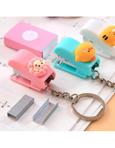 5 Mini Grapadoras Portátiles Tofficu con Llavero - Animales