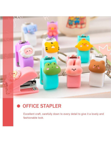 5 Mini Grapadoras Portátiles Tofficu con Llavero - Animales