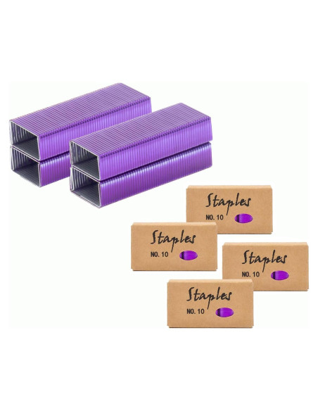 Grampas Moradas NatSumBasics No.10 para Mini Grapadora - 4000 Unidades