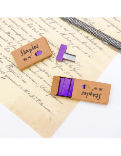 Grampas Moradas NatSumBasics No.10 para Mini Grapadora - 4000 Unidades 2