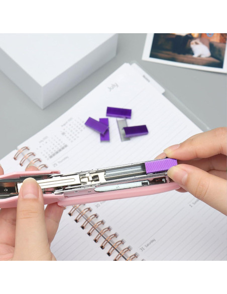 Grampas Moradas NatSumBasics No.10 para Mini Grapadora - 4000 Unidades