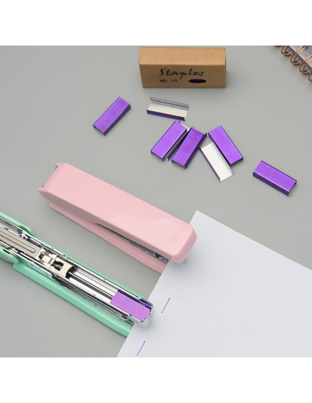 Grampas Moradas NatSumBasics No.10 para Mini Grapadora - 4000 Unidades