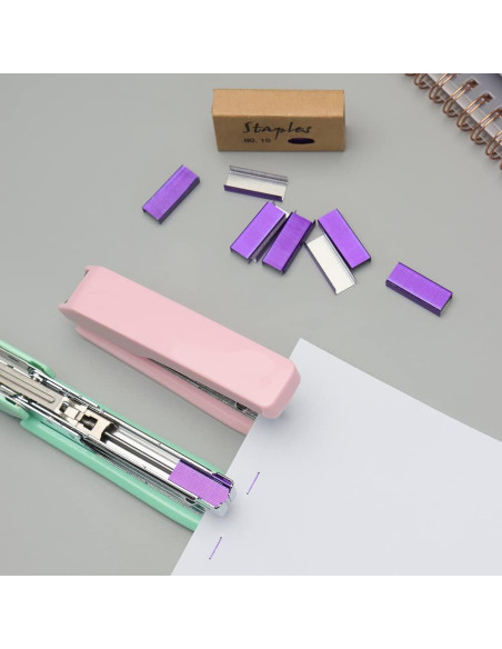 Grampas Moradas NatSumBasics No.10 para Mini Grapadora - 4000 Unidades