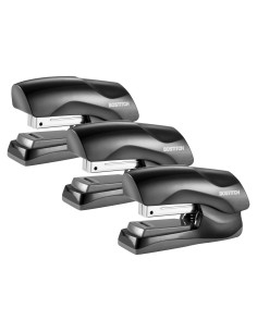 Grapadora Bostitch Compacta Negra Paquete de 3, 40 Hojas