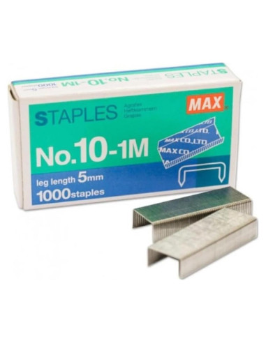 Grapas Mini No. 10 MAX USA CORP. - 1000 unidades