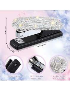 Grapadora de Cristal Yexiya Plata con 100 Grapas - Elegante 2