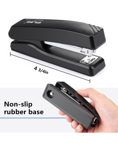 Grapadora de Oficina IMLIKE Negra con 2000 Grapas 25 Hojas 2