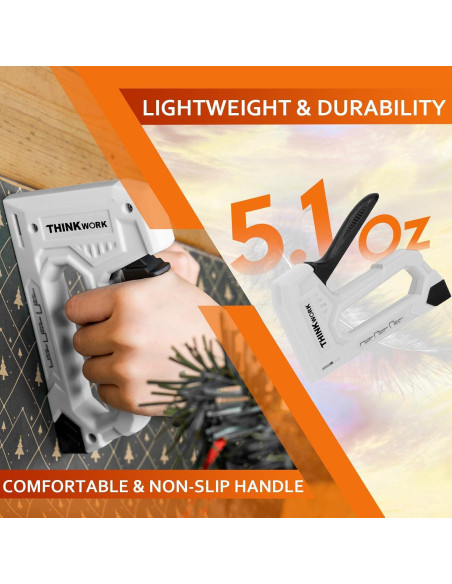 Grapadora de Uso Ligero THINKWORK Gris con 1600 Grapas JT21