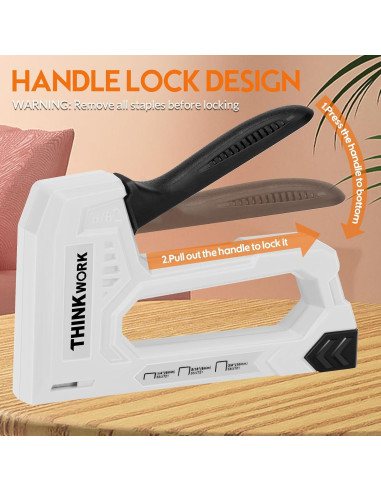 Grapadora de Uso Ligero THINKWORK Gris con 1600 Grapas JT21