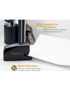 Grapadora Eléctrica Portátil Bostitch MDS20-BLK 20 Hojas 2
