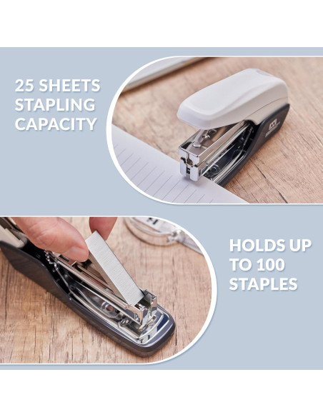 Grapadora NEEWAY Sin Esfuerzo 25 Hojas Blanca + 1000 Grapas