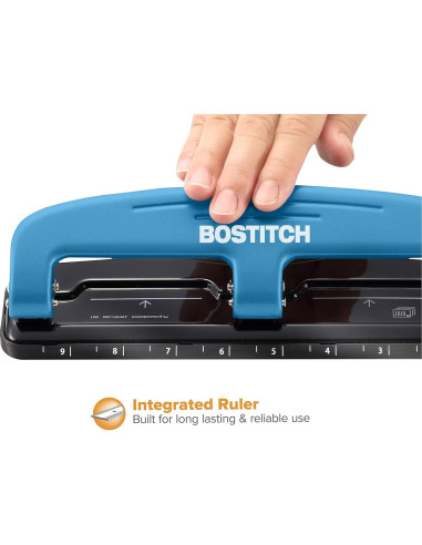 Perforadora Bostitch EZ Squeeze 12 Hojas Azul 2103