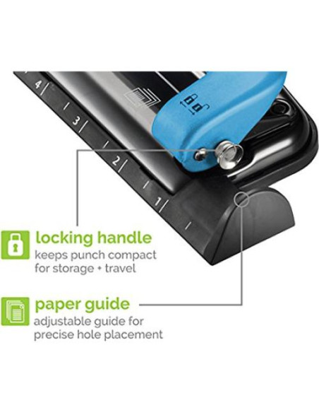 Perforadora Bostitch EZ Squeeze 12 Hojas Azul 2103