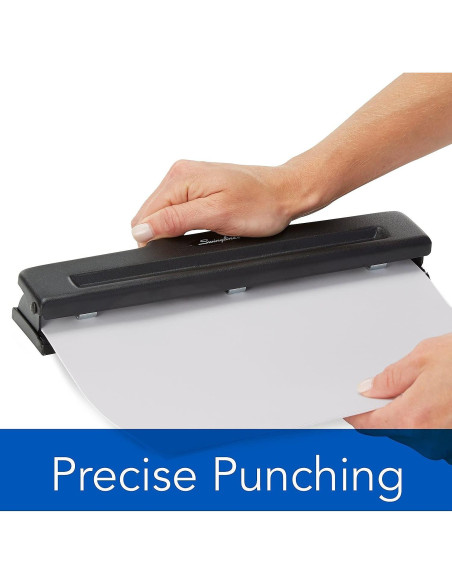 Perforadora Swingline A7074015K 3 Agujeros 10 Hojas Ajustable