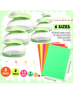 Juego de Troqueles de Círculo Chengu 6 Pcs Verde 0.76-7.62cm 2