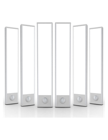 Paquete de 6 luces LED bajo gabinete AVEVA con sensor de movimiento